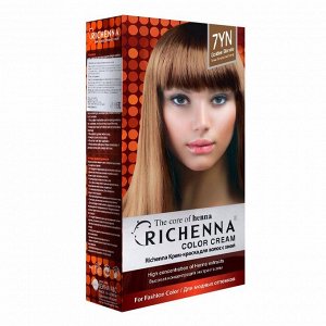 Крем-краска для волос с хной #Золотая блондинка (60мл+60мл) RICHENNA COLOR CREAM (HENNA) 7YN #GOLDEN BLONDE (60ml+60ml)