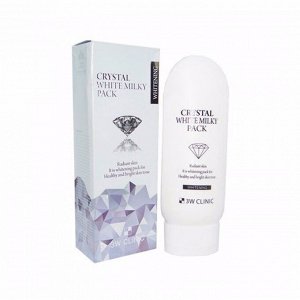 Молочная отбеливающая маска для лица (200мл) 3W CLINIC CRYSTAL WHITE MILKY PACK  (200ml)