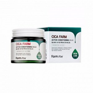 Интенсивный увлажняющий крем-бальзам для лица с центеллой (80гр) FARM STAY CICA FARM ACTIVE CONDITIONING BALM (80g)
