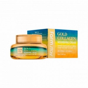 Питательный крем с коллагеном и экстрактом золота (55мл) FARM STAY GOLD COLLAGEN NOURISHING CREAM (55ml)