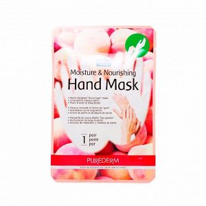 Увлажняющая питающая маска-перчатки для рук (1 пара) PUREDERM MOISTURE & NOURISHING HAND MASK (1pair)