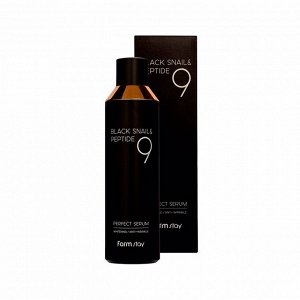 Сыворотка для лица с муцином черной улитки и 9 пептидами (120мл) FARM STAY BLACK SNAIL & PEPTIDE 9 PERFECT SERUM (120ml)