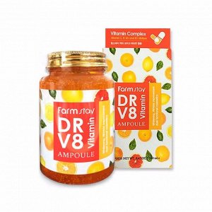 Сыворотка с витаминным комплексом отбеливание (250мл) FARM STAY DR-V8 VITAMIN AMPOULE (250ml)