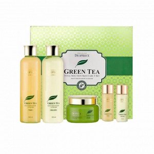 1026A Набор с экстрактом зеленого чая(3 предмета) 1026A PREMIUM DEOPROCE GREEN TEA TOTAL SOLUTION SKIN CARE 3 SET