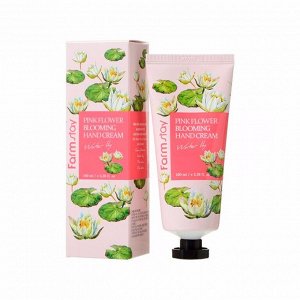 Крем для рук с экстрактом водяной лилии (100мл) FARM STAY PINK FLOWER BLOOMING HAND CREAM WATER LILY (100ml)