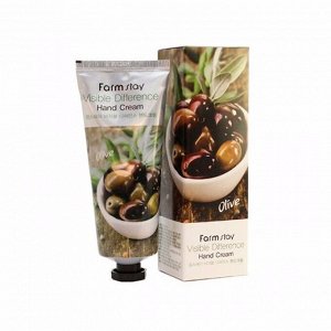 Крем для рук с экстрактом оливы (100мл) FARM STAY VISIBLE DIFFERENCE HAND CREAM OLIVE (100ml)