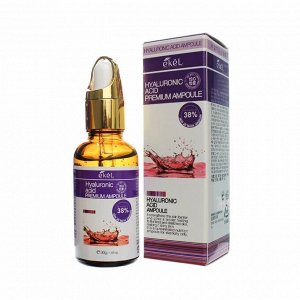 Премиум сыворотка с гиалуроновой кислотой  EKEL HYALURONIC ACID PREMIUM AMPOULE 30gr