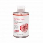 3W Вода очищающая мицеллярная &quot;Clean-Up Cleansing Water [Hyaluronic], 500мл., 1*25шт Арт-20223