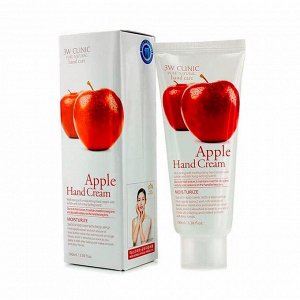 Увлажняющий крем для рук с экстрактом яблока (100мл) 3W CLINIC MOISTURIZING APPLE HAND CREAM (100ml)