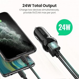 Устройство зарядное автомобильное USB 2 порта Max 4.8A