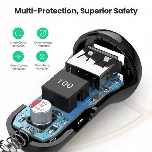 Устройство зарядное автомобильное USB 2 порта Max 4.8A