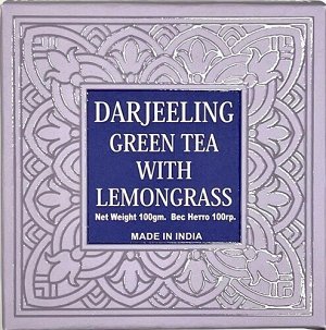 Чай зелёный крупнолистовой с лемонграссом Darjeeling With Lemongrass Green Tea 100 гр.
