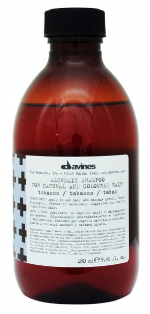 Давинес Шампунь для натуральных и окрашенных волос (табак) Shampoo For Natural And Coloured Hair (tobacco), 280 мл (Davines, Alchemic)