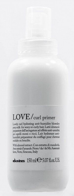 Давинес Увлажняющий праймер для волнистых и кудрявых волос Love Curl Primer, 150 мл (Davines, Essential Haircare)