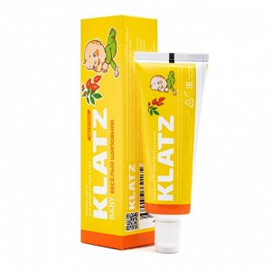 Клатц Зубная паста от 0 до 4 лет "Веселый шиповник" без фтора, 40 мл (Klatz, Baby)
