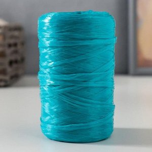 Пряжа "Для вязания мочалок" 100% полипропилен 400м/100±10 гр в форме цилиндра (бирюза)
