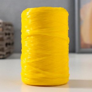 Пряжа "Для вязания мочалок" 100% полипропилен 400м/100±10 гр в форме цилиндра (желтый)