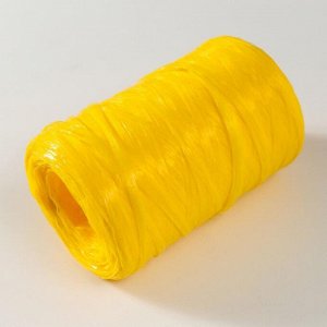 Пряжа "Для вязания мочалок" 100% полипропилен 400м/100±10 гр в форме цилиндра (желтый)