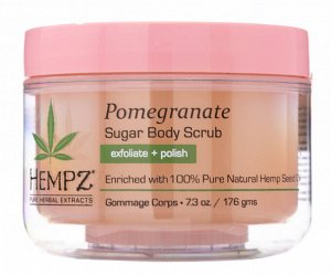 Хемпз Скраб для тела сахарный с экстрактом граната Pomegranate Sugar Body Scrub, 176 гр (Hempz, Гранат)