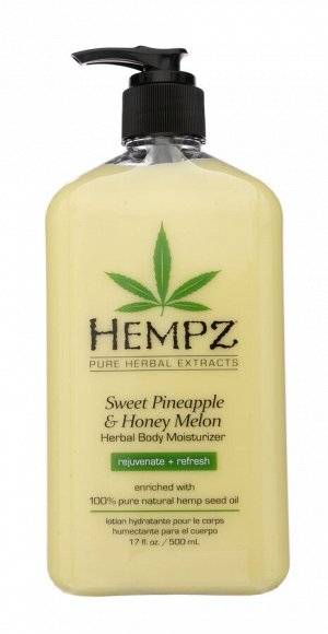 Хемпз Молочко для тела увлажняющее Sweet Pineapple Honey Melon Herbal Body Moisturizer, 500 мл (Hempz, Ананас и медовая дыня)