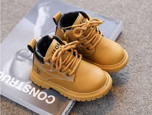 Детские ботинки для мальчиков, цвет коричневый
