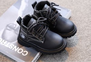 Детские ботинки для мальчиков, цвет черный