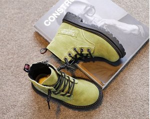 Детские  ботинки для  мальчиков, цвет зеленый