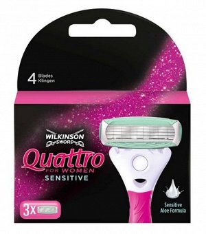 Wilkinson Sword Quattro for Women сменные кассеты, 3шт