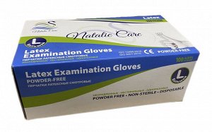 NATALIE CARE®️Перчатки латексные,  медицинские, одноразовые, неопудренные, нестерильные, белые, размер "L", 100 шт/упак.