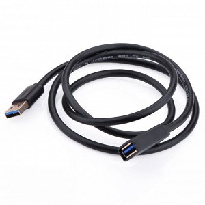 Кабель удлинительный USB 3.0 АМ-AF 3,0 м. круглый черный Ugreen