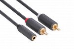Кабель переходник аудио-видео 3.5 мм.- 2RCA, 1,50 м. (AV102) Ugreen