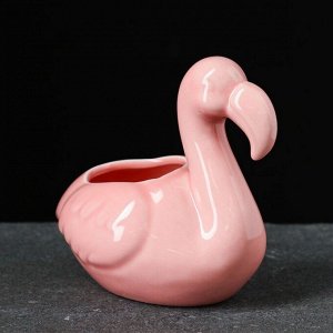 Кашпо "Фламинго" розовое 13*12см