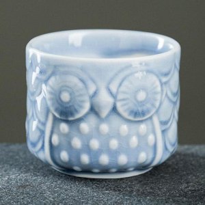 Горшок для цветов «Филин» керамический, 100 мл, 6.5x6.5x5.5 см, цвет МИКС