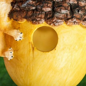 Подвесной декор "Кормушка белка с орехом" малая 17х17х16см