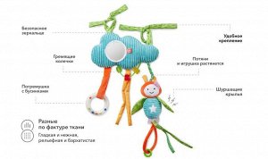 Развивающая подвесная игрушка ОБЛАКО С ПЧЁЛКОЙ