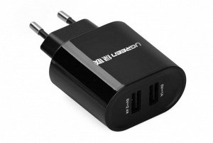Адаптер сетевой для зарядки USB 2 порта 5В/3.4А евро