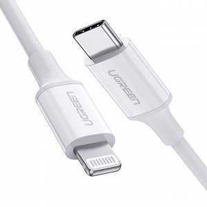 Кабель USB C-Lightning 1,00 м. белый (US171) Ugreen