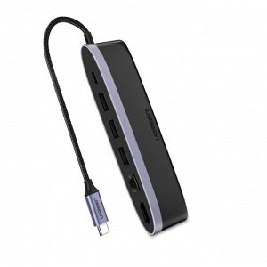 Конвертер USB-C to 3*USB 3.0 + HDMI+Gigabit+PD 6 в 1 (CM222)