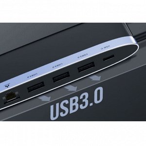 Конвертер USB-C to 3*USB 3.0 + HDMI+Gigabit+PD 6 в 1 (CM222)