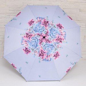 Зонт механический «Flowers», 4 сложения, 8 спиц, R = 49 см, цвет МИКС