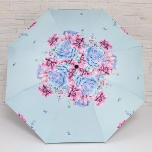 Зонт механический «Flowers», 4 сложения, 8 спиц, R = 49 см, цвет МИКС