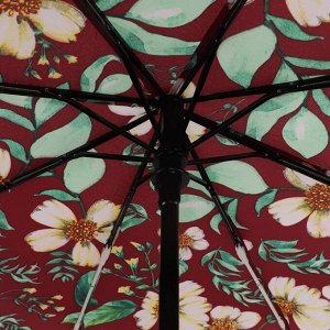 Зонт автоматический «Bella», ветроустойчивый, 3 сложения, 8 спиц, R = 48 см, цвет МИКС
