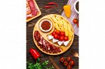 Менажница круглая 24,5*24,5*1,8 см &quot;Луна&quot; 3 секции