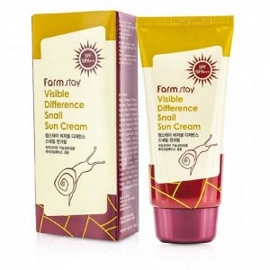 FarmStay Крем солнцезащитный с муцином улитки La Ferme Visible Difference Snail Sun Cream SPF 50+ PA+++ 70 мл
