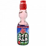 HATA KOSEN Ramune Напиток газированный &quot;Рамунэ&quot; со вкусом арбуза (стекло) 200 мл, 30 шт, Арт-30002