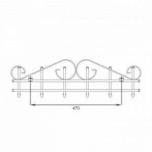 Вешалка настенная Ажур 6