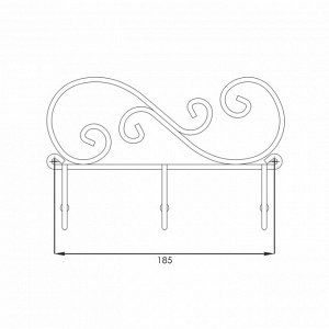 Вешалка настенная Кружева 3, длина 20см