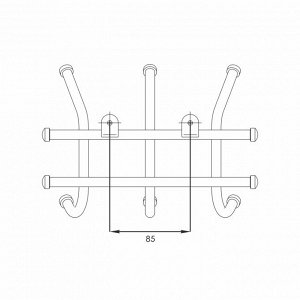 Вешалка настенная Норма 3