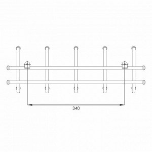 Вешалка настенная Норма 5