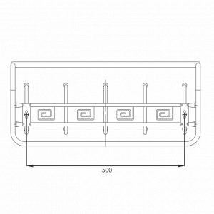 Вешалка с полкой Ажур 60, длина 60см